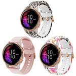 ViCRiOR Bands Compatible with Garmin Venu Smart Watch, Quick Release Soft Silicone Fadeless Pattern Printed Floral Replacement Band for Garmin Vivoactive 3 / Vivomove HR / Luxe / Style