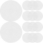 Exceart 30pcs Plastic Canvas DIY Canvas Shape for Cross Stitch Embroidery Needlepoint Craft Needlepoint Mesh Art Project Round 7.7cm