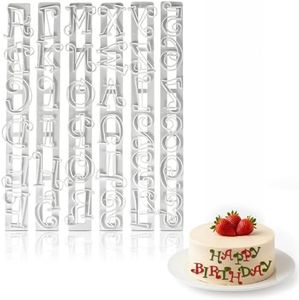 Alphabet Stamps Cake Decorating Set - Number Cookie Cutters Alphabet Fondant Cake Decorating White Letter Stamps for Kids - Decorating Paste and Fondant Stamps DIY Stencil Cutter Mold Letters Stamps