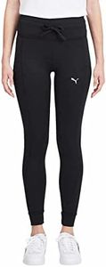 PUMA Womens Midweight Drawstring Jogger Leggings with Side Pocket (Small, Black)
