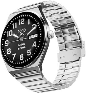 Fire-Boltt Phoenix Nova Smartwatch 1.43” Slim Super AMOLED Display, 466x466 Pixel Always-On Display, Bluetooth Calling, Health Tracker for Men & Women Titan Silver