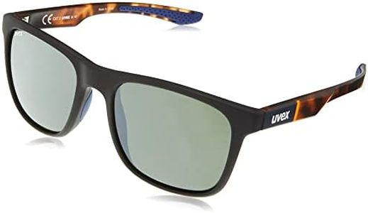 uvex LGL 42, gafas de sol unisex, de espejo, filtro cat. 3, blue matt havanna/ltm. silver, one size