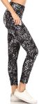 Leggings Depot Women's High Waisted Reflective Yoga Pants with Pockets Athletic Leggings, Coal Tie Dye, Small