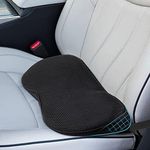 Outigu Car Seat Cushion, Car Memory Foam Seat Cushion, Car Seat Wedge Cushion, Back Support, Pain Relief for Road Driving Long Trip Essentials(Black)