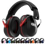 Dr.meter Ear Protection Ear Muffs, 31dB Noise Reduction Safety Earmuffs with Adjustable Headband for Adults Kids Autism Sensory Hearing Protection, Earmuff for Mowing, Hunting, Monster Truck
