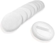 10pcs Powder Puff Cotton Cosmetic Powder Makeup Puffs Pads with Ribbon Face Powder Puffs for Loose and Foundation 2.36 inch. (White)