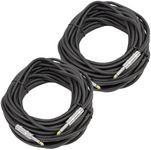 Seismic Audio - Pair of 50 Feet 1/4" to 1/4 Pro Audio Speaker Cables 14 Gauge - Heavy Duty
