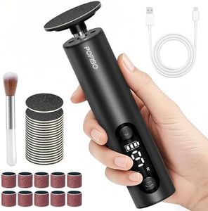 POFIBO Rapeuse Pieds Électrique - Rappe Pieds Pédicure 2 en 1 pour Corne Rechargeable avec Affichage (9 Vitesses Réglables) Ponceuse Pied pour Femmes Hommes Pédicures