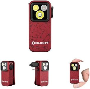 OLIGHT Oclip Pro EDC Flashlight Clip-on Light, Rechargeable 500 Lumens with Three Lighting Solutions Type-C Charging, Magnetic Flash Lights for Signaling, Cycling, Outdoor or Indoor Use (Crackle Red)
