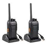 Retevis RT27 Walkie Talkies, Professional PMR446 2 Way Radio 16 Channels, VOX Hand Free License Free, Long Distance Walkie Talkie for School, Retail, Security (2 Pack, Black)