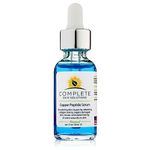 Complete Skin Solutions Copper Peptide Face Serum Collagen - With Anti Aging Skin Solutions Properties: 1oz/30ml Anti-Wrinkle Formula For Youthful Skin-Promotes Collagen Production And Cell RejuvenationÀ“Heals Micro Wounds