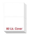 Blank Half Fold Greeting Cards - 8.5 x 5.5 Inch Heavyweight White Card Stock Paper - for Birthday, Wedding, Holiday, Anniversary Invitations, and All Occasions - Bulk Pack of 100 Cards