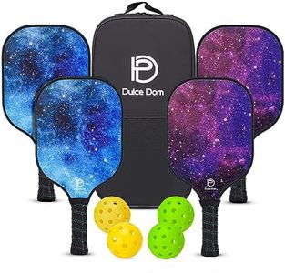 DULCE DOM Pickle Ball Paddles Set of 4, Blue & Purple