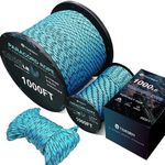 Paracord 1000lb | 1000 250 100 50ft Paracord (Blue, 1000ft)