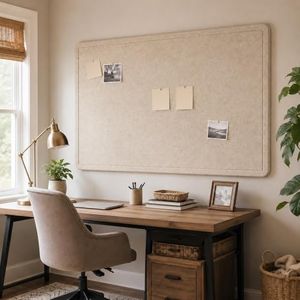 Felt Bulletin Board for Wall 72" x 48" Unfolded Size, Large Frameless Felt Pin Board, Soft Cork Board Alternative for Office, Home Planning, Notes, Photos & Wall Decor, Foldable Shipping, Easy Install