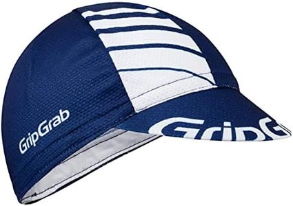 GripGrab Lightweight Summer Cycling Cap UV-Protection Under-Helmet Visor Mesh Hat Thin Breathable SPF Bicycle Headwear Navy/White