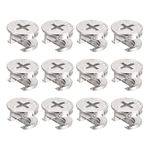 uxcell Cam Lock Nut for Furniture, 12pcs 14.6x9.5mm Joint Connector Locking Nuts Furniture Connecting Cam Fittings