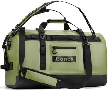 Gonex Waterproof Duffel Bag, 120L Heavy Duty Dry Duffle Bag with Reinforced Thickened Bottom, 3-in-1 Convertible Large Travel Backpack for Kayaking, Motorcycle, Camping & Boating, Army Green