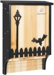 Kingsyard Wooden Bat Houses for Outdoors - Durable Large Bat Box, Double Chamber to Attract Bats, Easy to Install for Backyard, Wood I