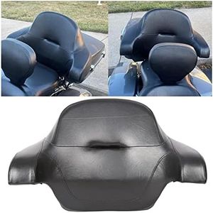 HECASA King Tour Pack Wrap Around Trunk Backrest Compatible with 2014-2024 Harley Davidson Touring Electra Glide Road King Street Glide Road Glide Electra Glide King Chopped Backrest Pad