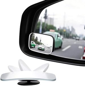 Blind Spot Mirror, Amfor HD Glass Convex Lens Frameless Adjustable Blind Spot Mirror for All Universal Vehicles Car Stick-on Design (2 PCS) (Rectangle)