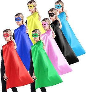 Superhero Capes and Masks for Teenagers and Adult Bulk Pack - Superhero Party Costumes for Team Spirit Building