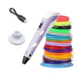 Magicwand Imagine & Innovate 3D Pen【10 Metres Each 25 Filaments & 3 Metres Each 3 Filaments Extra 】 with LCD Display with Filament Adventure【with USB】