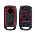 Keycare® Silicone Key Cover Compatible for Mahindra Bolero flip Key (Black)