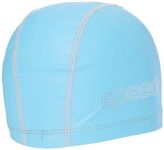 Speedo Junior Pace Swimming Cap | Kids Swim | Dry Hair, Blue, One Size