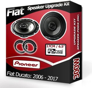 Fiat Ducato Speaker upgrade Front Door Pioneer car speakers 6.5" 17cm 300W
