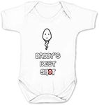 Reality Glitch Daddy's Best Shot Funny Newborn Baby Grow Gift (White, 0-3 Months)