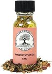 Manifestation Oil 1/2 oz | Handmade with Herbs | Goals, Wishes, Dreams & The Law of Attraction Intentions & Rituals | Wiccan Pagan Spirituality Conjure & Magic