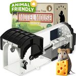 Motel Mouse Humane Mouse Traps for Indoor & Outdoor - Easy to Use, Easy to Clean, Reusable, No Touch Release, Improved Highly Sensitive Trigger Mechanism - Comes with Instruction Manual & Video