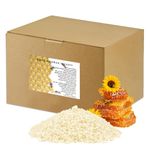 White Beeswax Pellets Cosmetics Grade Candle Making DIY Wax for candle making (5LB) 100% Pure & Organic, Premium Quality Cosmetic Grade Triple Filtered Grade A pellets Gift for Christmas New Year