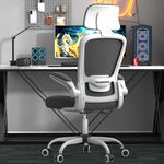 Mimoglad Office Chair, High Back Ergonomic Desk Chair with Adjustable Lumbar Support and Headrest, Swivel Task Chair with flip-up Armrests for Guitar Playing, 5 Years Warranty (Modern, Dim Gray)