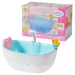 BABY Born Bath Bathtub 832691 - Accessories for 36cm & 43cm Dolls with Light/Sound Effects For Toddlers - Includes Pillow & Squirting Duck - Batteries Required - Suitable from 3 Years