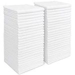 AIDEA Microfiber Cleaning Cloths White-50PK, Absorbent Cleaning Rags, Lint Free Kitchen Rags, Dust Cloth, White Rags for Cleaning, Cleaning Towels Wash Cloth, Dish Towels White-11.5"x 11.5"