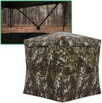 Barronett Blinds® Overwatch, Portable Hunting Blind, View-Through Mesh, Silent Shooting Windows, Crater™ Harvest, 75” x 88” x 88”, VR400CH