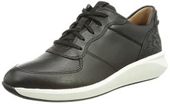 Clarks Women's Un Rio Sprint Sneaker, Black Combi Lea, 7.5 UK