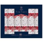 Tom Smith Heritage Christmas Crackers Pack 6 - Luxury White & Red 'Merry Christmas' Banner Design - Xmas Crackers Gifts Hats Mottos & Snaps - Plastic Free Recyclable Eco Friendly