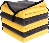 VIYNRAN 5 Pack 600 GSM Microfibre Cloth Car Care Polishing Cloth, Microfibre Cloths Extremely Absorbent and Gentle Soft Car Polishing Cloths for Professional Car Care (30 x 40 cm)