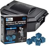 Pest Expert Formula ‘B+’ Advanced Rat & Mouse Killer Poison Bait Blocks & Bait Box, Strongest Rodent Poisoning, Single Feed Brodifacoum 300g (15 Bait Blocks) - Heavy Duty Lockable Rat Bait Box Station