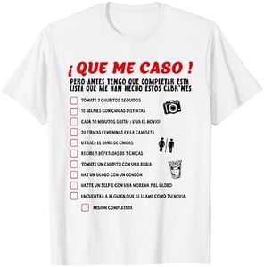 Hombre Despedida Soltero Reto Lista Petición Novio Prueba Camiseta