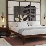 Chalipa Basic Bed Frame Without headboard - Walnut -Full