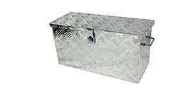 Inspirer Studio Silver Aluminum Heavy Duty Pick Up ATV Trailer Bed Tool Box with Lock (24" X 10" X 12" 1/2)