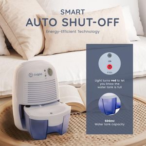 CUQOO Mini Dehumidifier 500ml – Compact Moisture Absorber