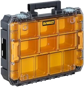 DEWALT TSTAK Tool Organizer, Small Parts Tool Box with Removable Compartments (DWST17805)