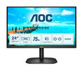 AOC 24B2XDAM - 24 Inch FHD Monitor, 75Hz, VA, 4ms Speakers, Flicker Free, Frameless Design (1920 x 1080 @ 75Hz, HDMI/VGA/ DVI), Black