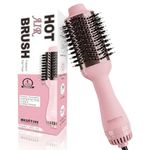 MEDITIVE Hot Air Brush for Hair Styling | Hair Volumizer Blow Dryer Brush, Ceramic Tourmaline Coated, Ionic Technology, 3 Heat & 2 Speed Settings, Lightweight Hair Styler with Overheat Protection & 360° Swivel Cord – Blow Dryer for Hair Volume Hair Volumizer, and Hair Styler in One, 1200 Watts( Pink Colour)