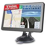 SAT NAV, TOUTBIEN GPS Navigation for Car Truck Motorhome 2.5D Touchscreen 9inch UK Europe Maps Pre-Installed with Lifetime Free Map Update, Voice Guidance, Speed Cam Alerts, POI & Lane Assistance